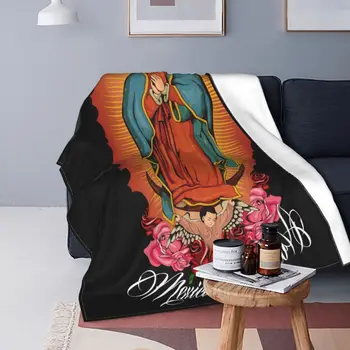 Фланелевое одеяло на Дева мария от Гуадалупе, Дева Мария, християнска Новост, Покривки за легла, разтегателен диван 150*125 см, мат