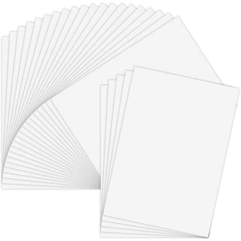 Хартия за винилови стикери за 25 листа, подходяща за печат на самозалепващи, водоустойчив, матирана, бяла хартия за печат на мастилено-струен принтер