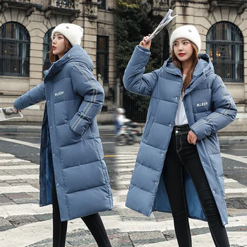 Якета Дамско зимно палто женски паркове с качулка, топло зимно яке палто, яке с памучна подплата Jaqueta Feminina