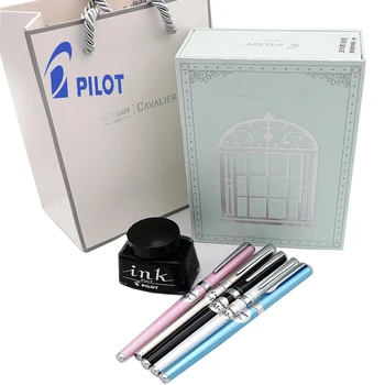 Японската дръжка, метална дръжка Pilot Cavalier, мастило, Френски комплект, подарък кутия, канцеларски материали, pilot